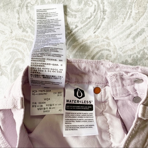 LEVI’S Ribcage Jean Shorts Purple 24 NWT - Picture 7 of 12